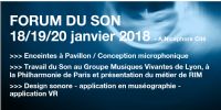 11e édition du Forum du Son. Du 18 au 20 janvier 2018 à Chalon-sur-Saône. Saone-et-Loire.  10H00